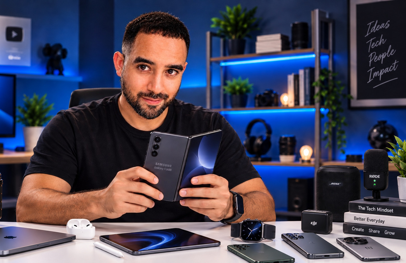 Chigz Tech Reviews presenter with featured technology